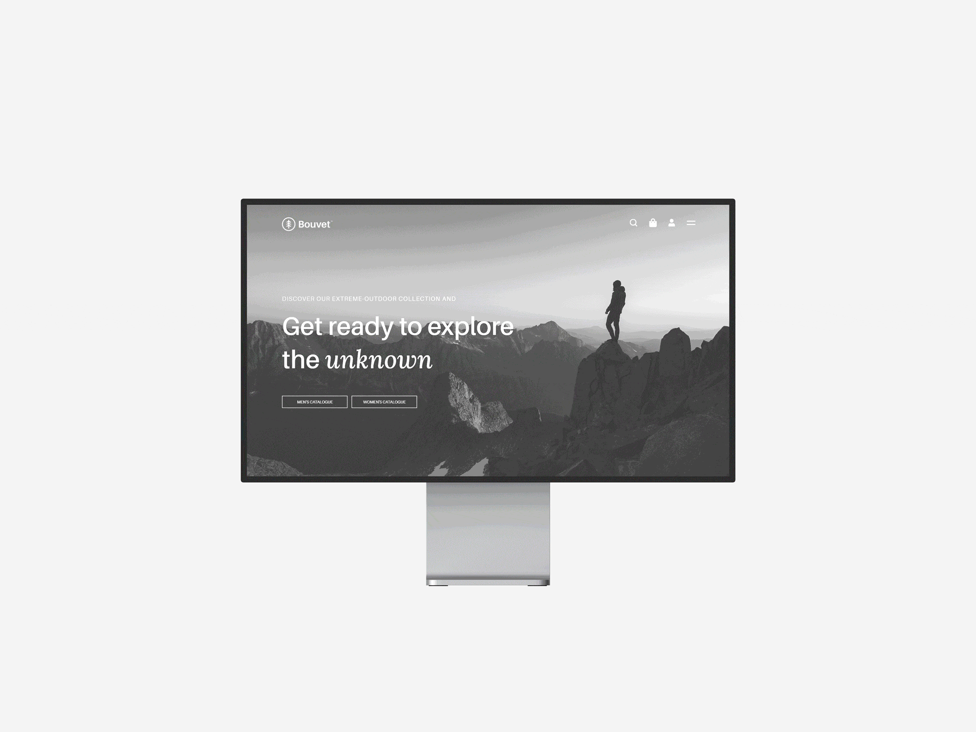 Homepage animata Bouvet - web design