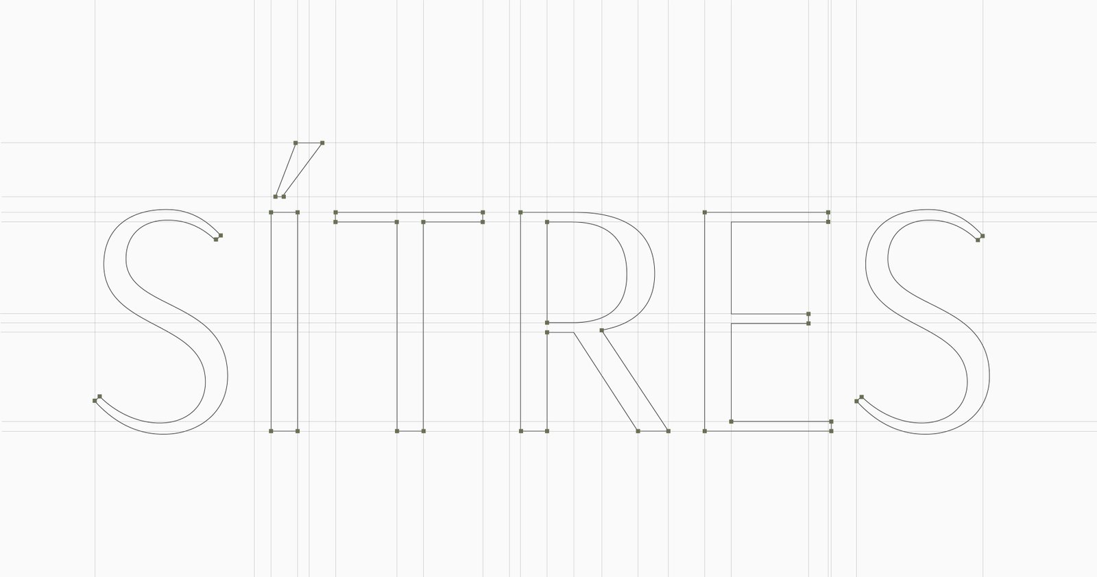 Costruzione logo Sitres - grid system design