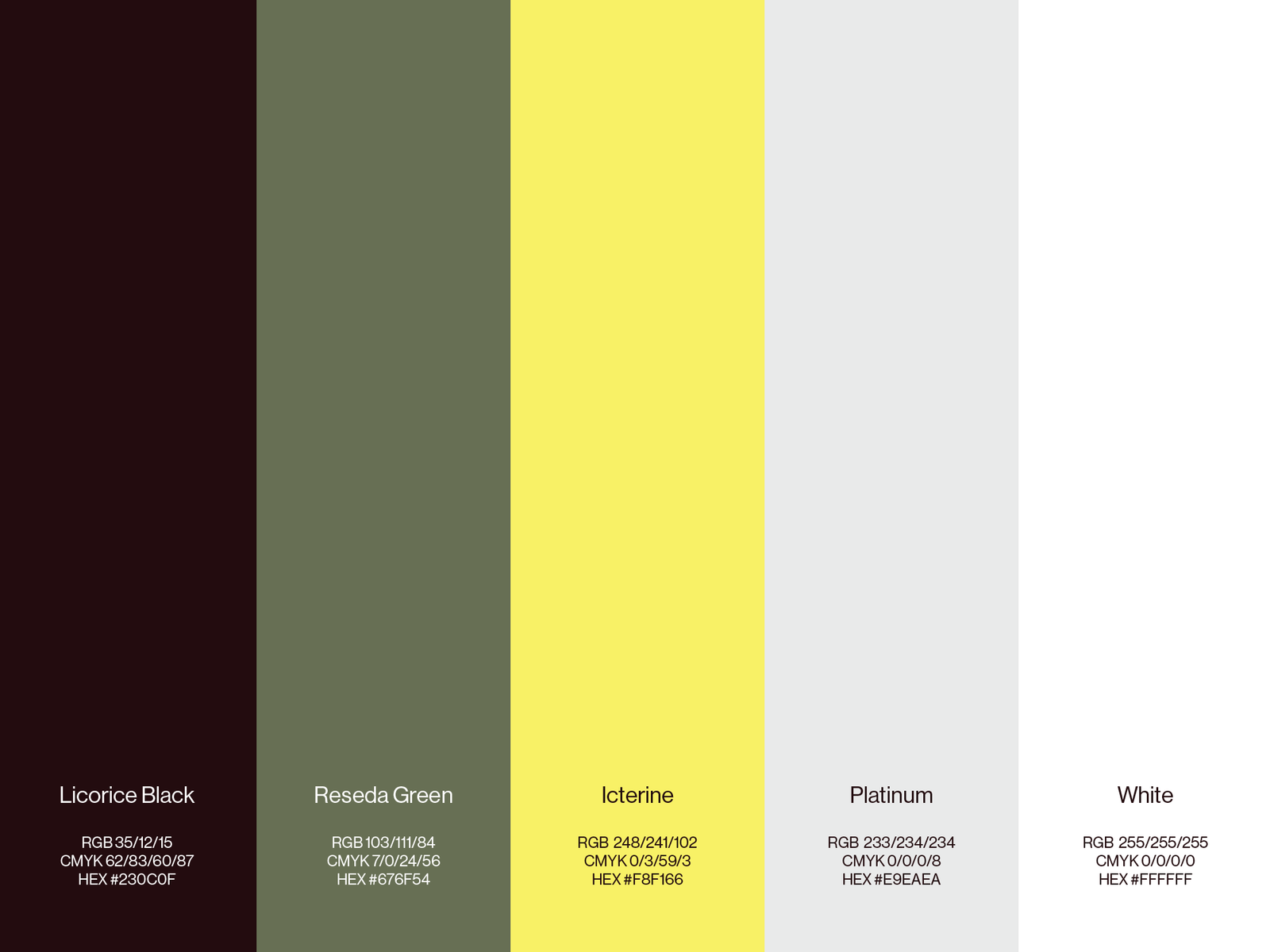 Palette colori brand Sitres - schema cromatico